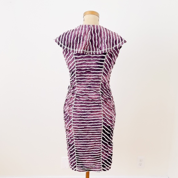 Vintage Purple Y2K Dress Very Stretchy Size Small-Medium Whimsigoth Distressed - Picture 4 of 14